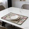 Washable Cotton Linen Table Mats 12 X 18 Inch Table Protector Dining Room Kitchen Party Wedding Festival Home Restaurant Decoration Placemats