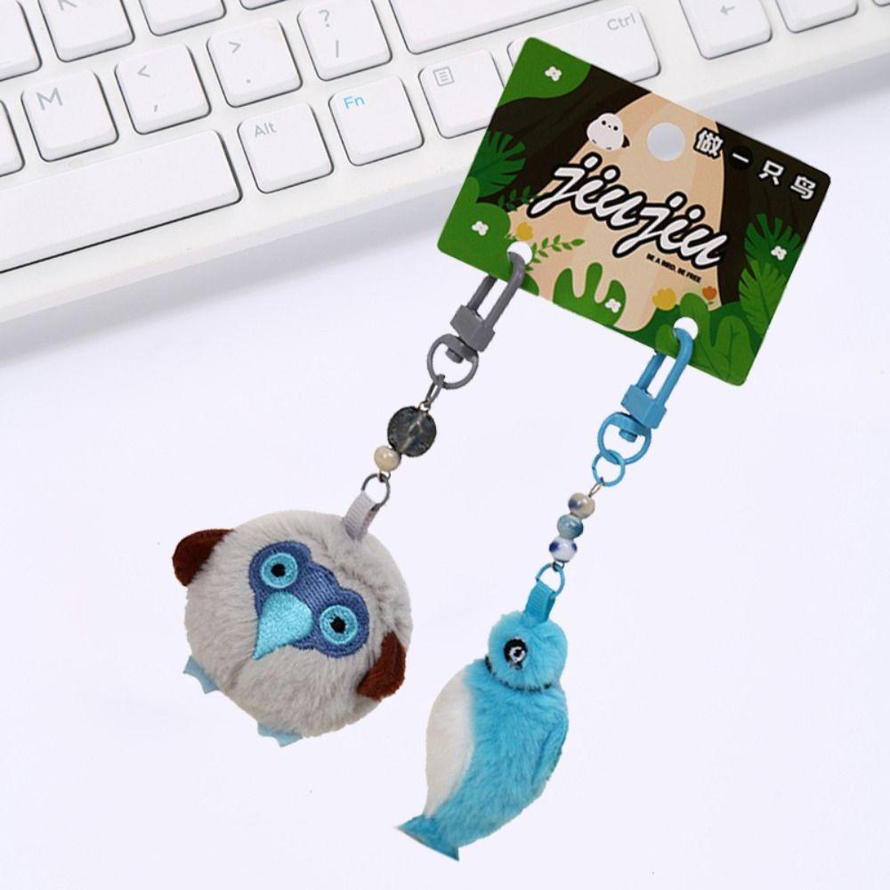 Fluffy Lifelike Plush Bird Keyring Collection Bird Plush Keychain Birthday Parties