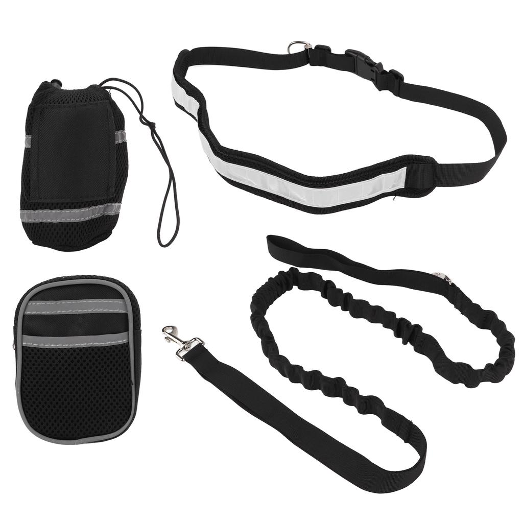 Dog  ing Waist Pack Leash   Reflective Elastic Hands   Dog Leash for Running Walking Hiking
