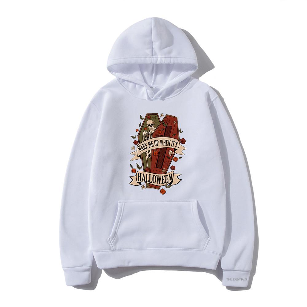 Wake Me Up When It’s Halloween Hoodie 2025 Men/women Hoodies Funny Halloween Gitfs Harajuku Winter Clothes Pullover Sweatshirt