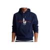 Polo Ralph Lauren Logo Printed Hooded Sweatshirt Men sweatshirt Navy-Blue 710839053-001