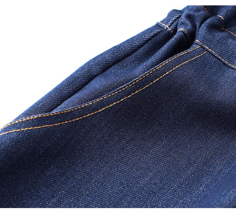 2115501-Retro Slimming Denim Waist-Cinch Dress for Autumn/Winter 2022