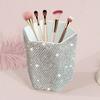 Luxury Diamond-Embellished Pen & Makeup Brush Holder