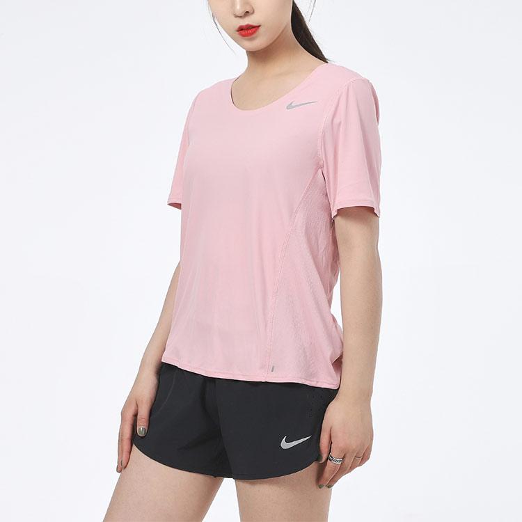 Nike Dri-Fit Training Sports Quick-Drying Short Sleeve T-Shirt Women Tops Pink CJ9445-630