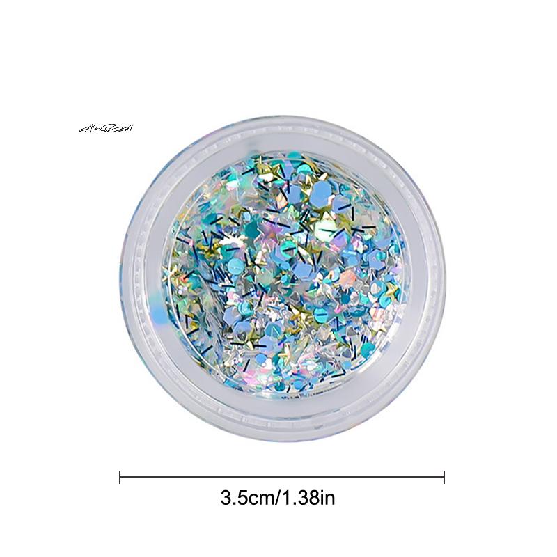 1Box Colorful Star Sequin Nail Art Glitter Powder Ultrathin Aurora Sparkle Magic Mirror Manicure Tools for Decorations