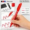 Tip Dual Permanent Marker Pens Waterproof Oil-Based Markers 0.5Mm Fine Tip  1-2Mm Bold Tip For Office School Cd Marking Blac