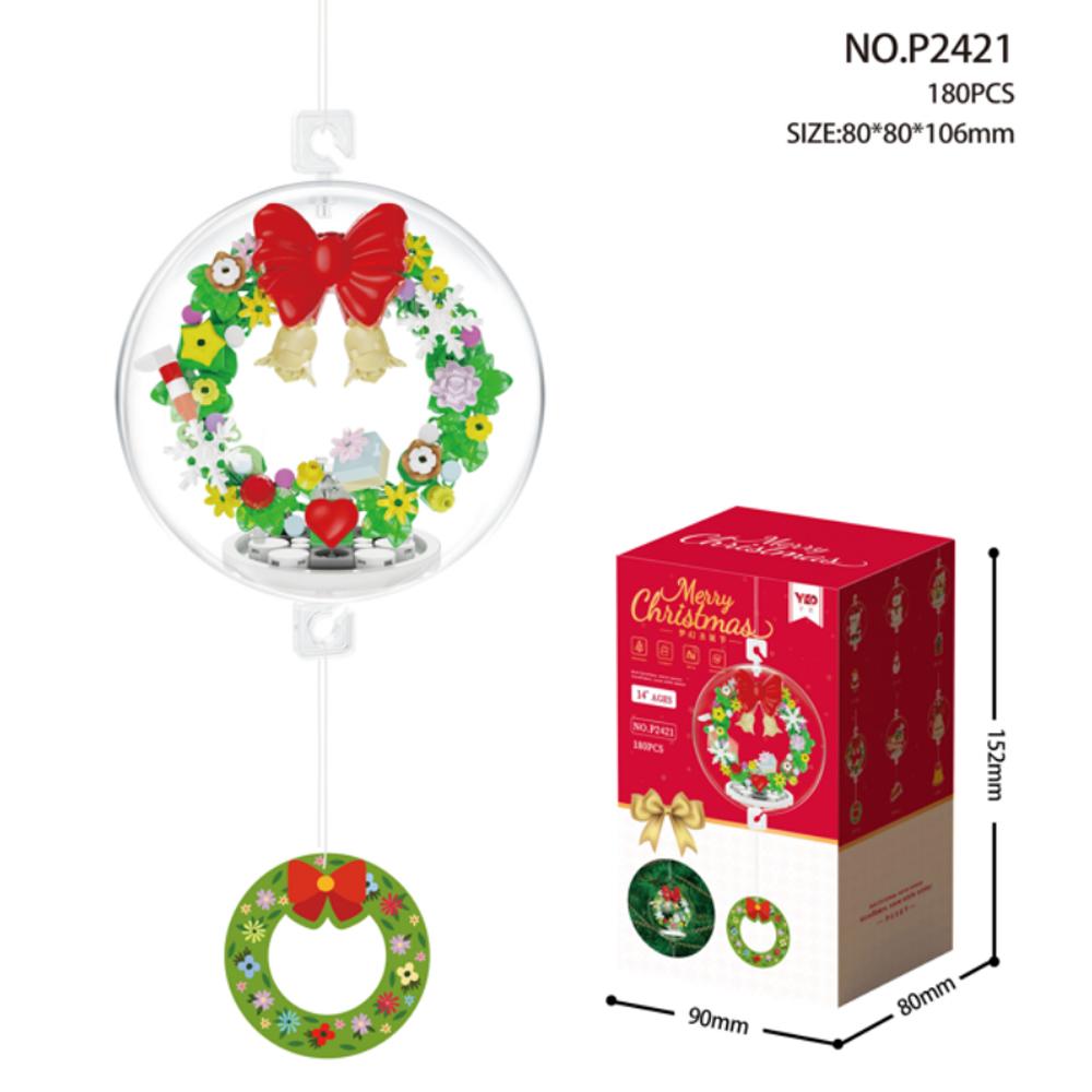 Christmas Pendant Ball Building Blocks Mini Bricks Bell Snowman Santa Claus Christmas Tree Decorations For Home Christmas Gifts