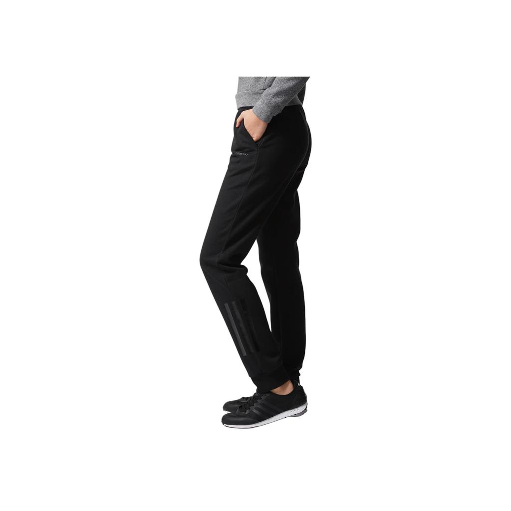adidas Neo Graphic Casual Mid-Rise Striped Knit Sports Pants Women Pants Black BQ0686