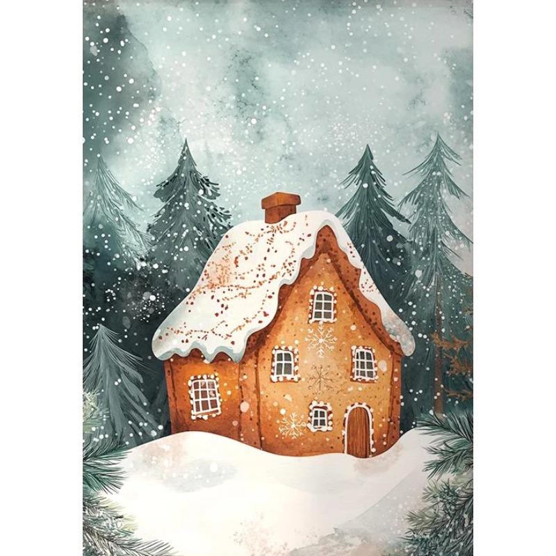 Winter Christmas Wall Art Poster Home Bedroom Living Room Decoration Canvas Painting Christmas Party Decoration Gift Posters