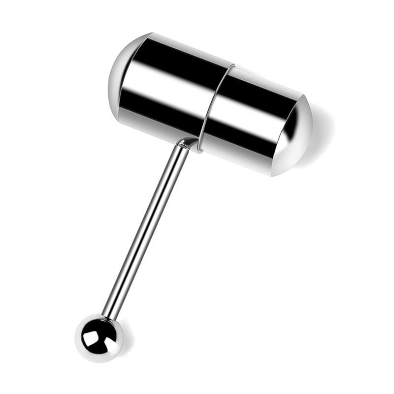 

Вибрирующее кольцо для языка смешанных цветов, колючие прямые штанги, украшение для пирсинга тела, штанга для языка, гвоздик для женщин и мужчин