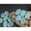 348Cts. Natural Amazonite Oval Shape Cabochon Loose Gemstone 14Pcs Lot C-295