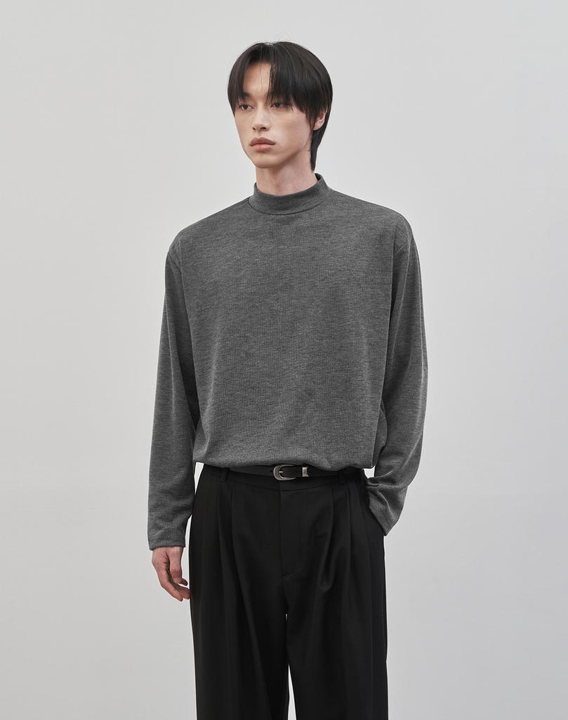 WORK ON BODY OFF [2 Pack] Rested Semi-Overfit Mock Neck Knit (4 Colors)