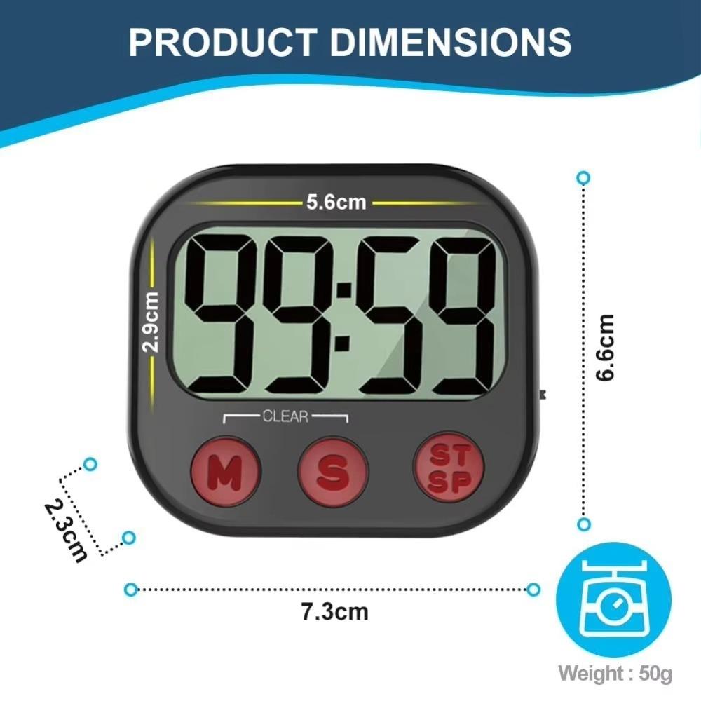 Stopwatch Visual Countdown Timer LCD Screen Alarm Clock  Home Office Study Tool