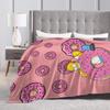 Homer S-Simpson Pink Donut Fun Blanket Quality Soft  Bedding Throws Winter Camping Sofa Home Aesthetic Bedspread
