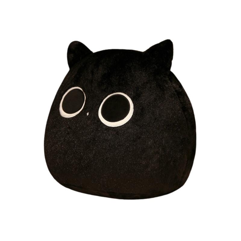 Cute Black Cat Dumpling Pillow Plush Toy Stuffed Animal Doll