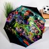 Halloween witch Umbrella Folding umbrella, automatic umbrella 8-Frame for Travel, camping Use Gift for Halloween Christmas