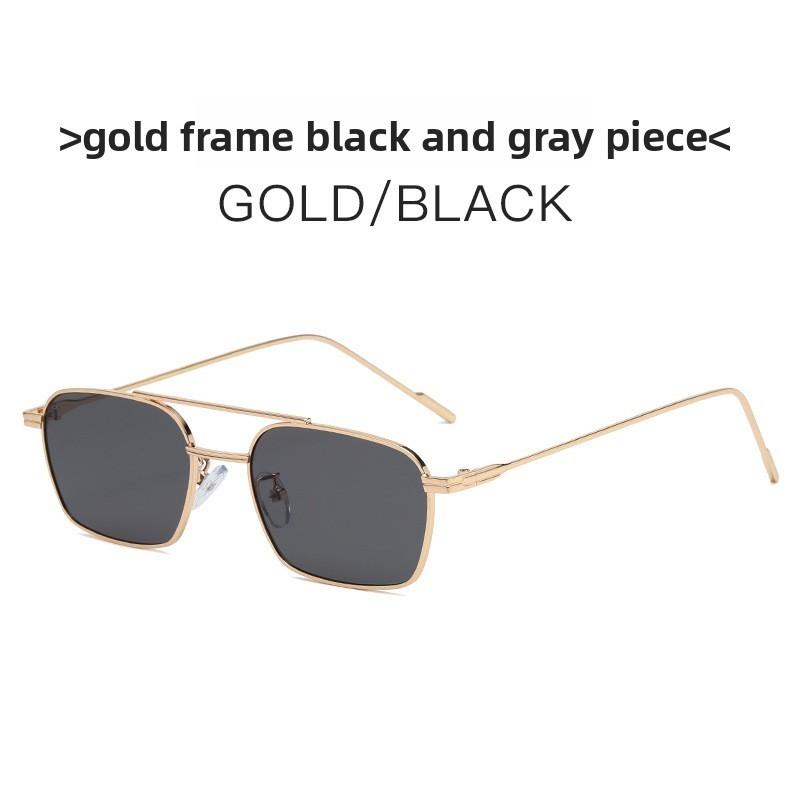 Metal Square Sunglasses With Uv400 Protection For Outdoor Activities And Fashion Style