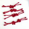 Retro Chinese Wedding Red Cord Accessories with Knot and Frog Button