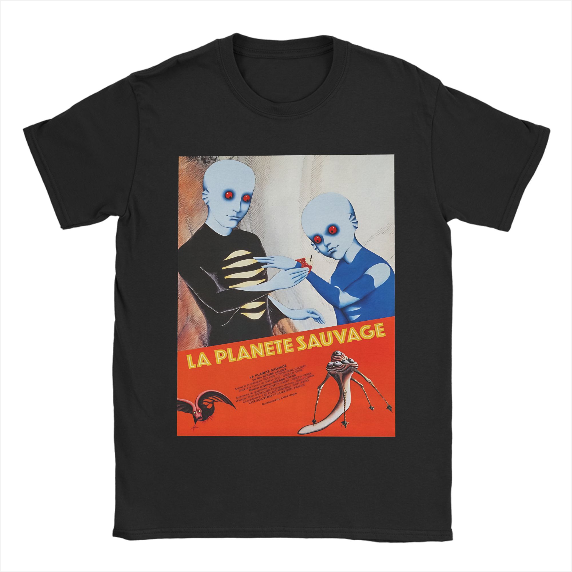

Men Women s The Fantastic Planet La Planete T Shirts 100% Cotton Tops Novelty Short Sleeve Crewneck Tees Plus Size T-Shirt 4XL