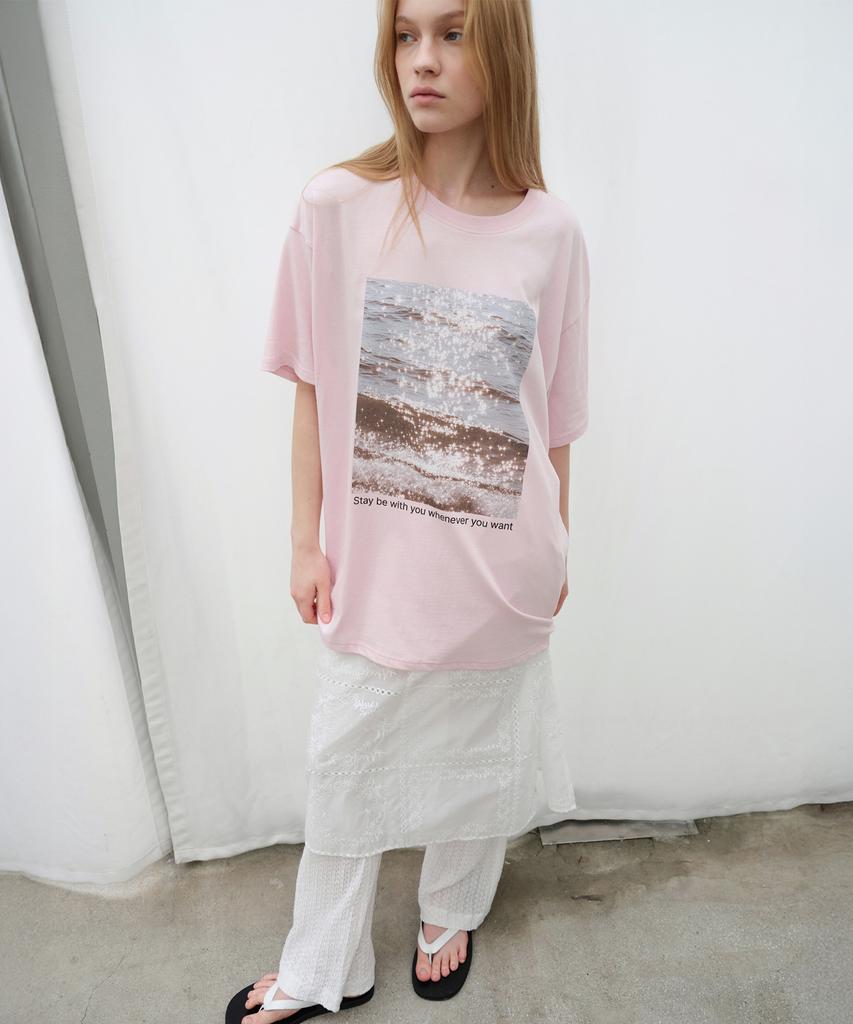 Leuba Moment Graphic T-Shirt - Blush Pink