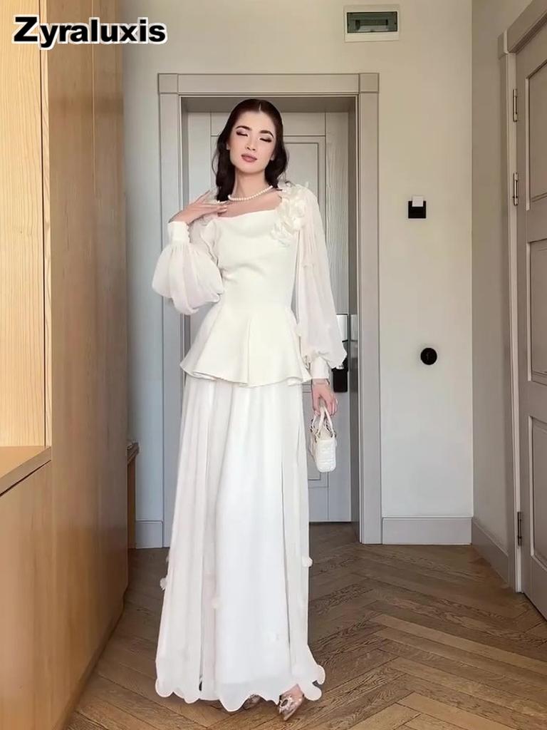 New Elegant Women's Long Sleeve Dress Set for Autumn, Vintage Style