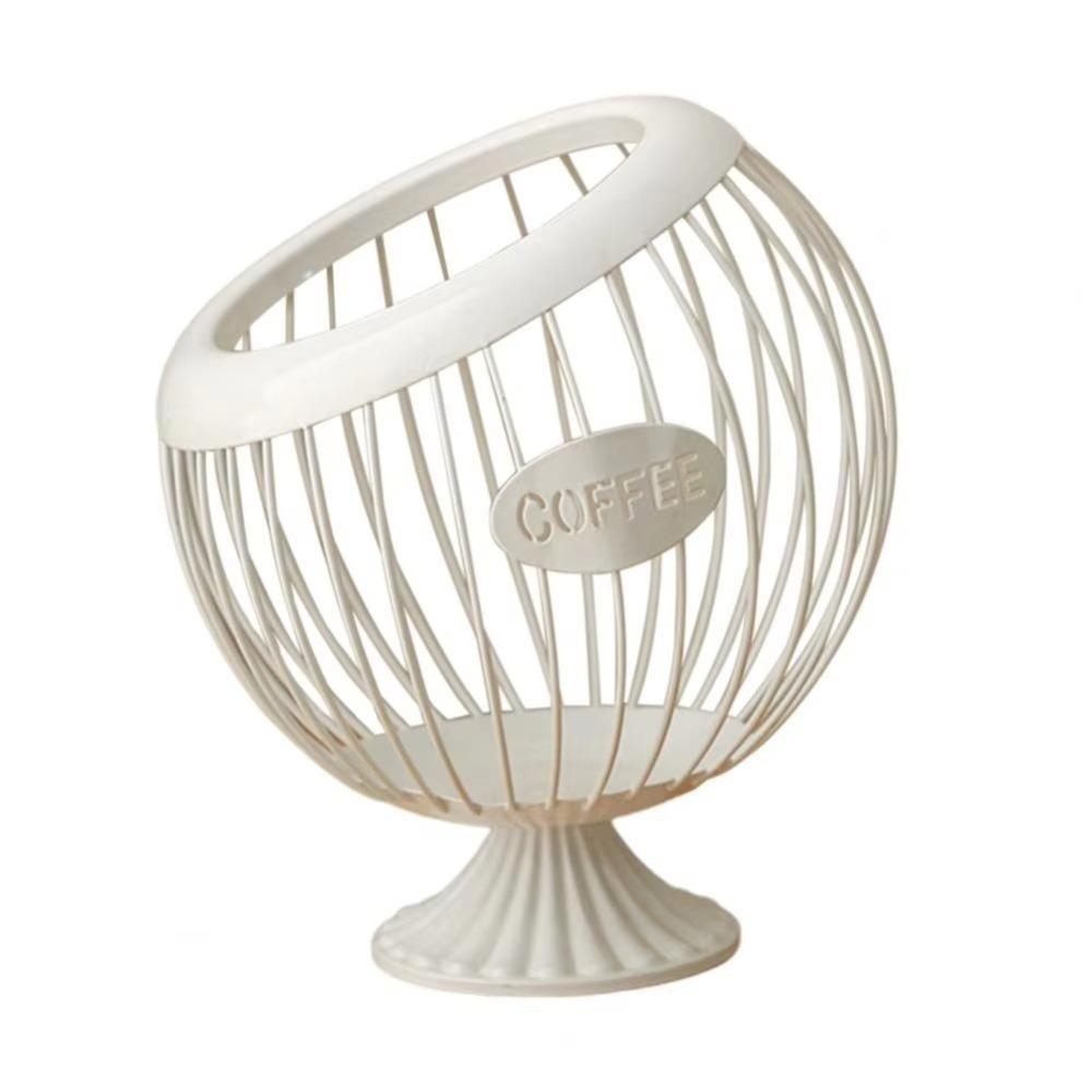 IJzeren Koffiepadhouder Grote Capaciteit Multifunctioneel Espresso Capsule Houder Container Snack Fruit Organizer