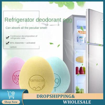 Refrigerator Deodorant No Drilling Manual Polishing Diatomite Egg-shaped Refrigerator Supplies Odor Eliminator Deodorized Eggs