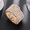 Rhinestone Elastic Arm Bracelet for Bride's Hand - Multi-Row Performance Jewelry B330