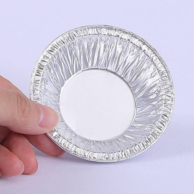 100pcs/Lot Disposable Aluminum Foil Round Egg Tart Mold Mini Pot Egg Tart Molds Cupcake PanPlate Baking Tray Tartlets