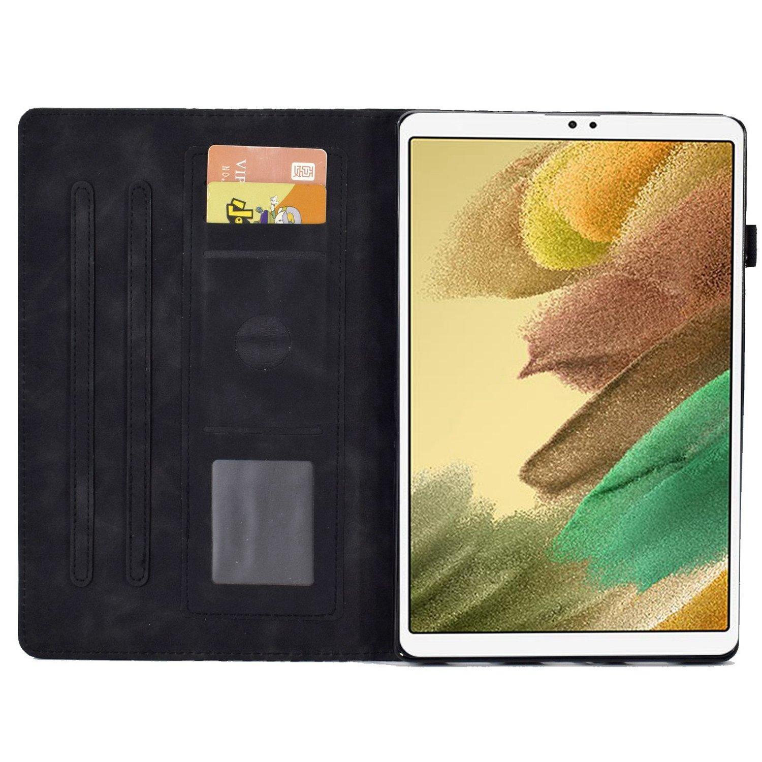 

For Samsung Galaxy Tab A7 Lite 8.7-inch (T220/T225) Protective Case Auto Wake/Sleep Cover Pattern Imprinted Tablet Case with Card Slots/Stand Black