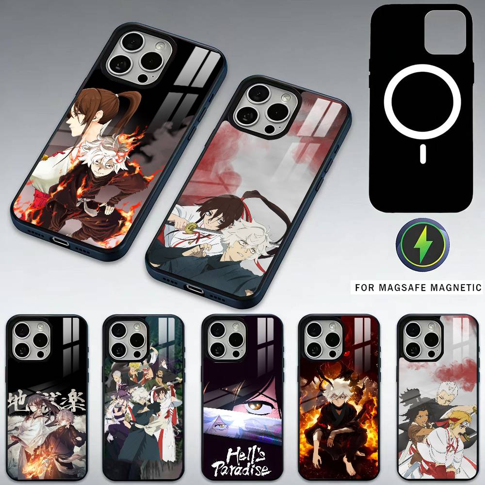 HOT H-Hell's Anime Paradise Phone Case For iPhone17,16,15,14,13,12,11 Plus,Pro Max Magnetic For Magsafe Wireless Charging