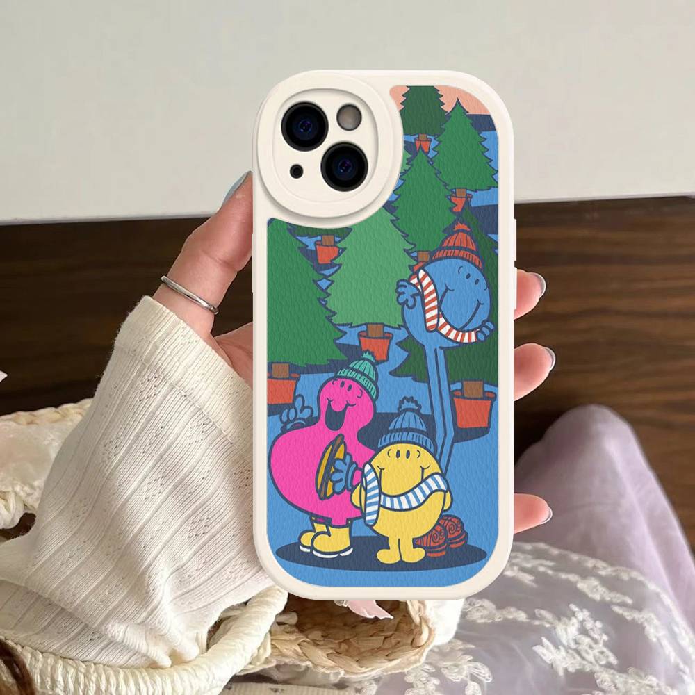 

Gifts Mr Men And Little MisS Phone Case For IPhone 16 15 14 13 Pro Max 11 12 Plus Leather Silicone Cover iPhone 15 pro