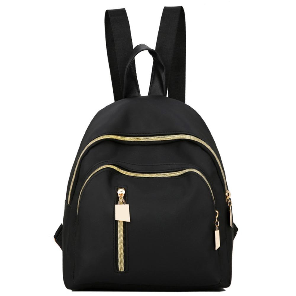 

Simple Black Large Capacity Backpacks Women Waterproof Bag Solid Harajuku Schoolbag Oxford Backpack Unisex Bag бежевий