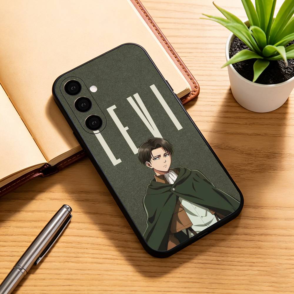 A-Attack on Titan L-Levi A-Ackerman Phone Case For Samsung Galaxy A73,A72,A71,A70,A53,A52,A51,Soft Silicone Black Cover