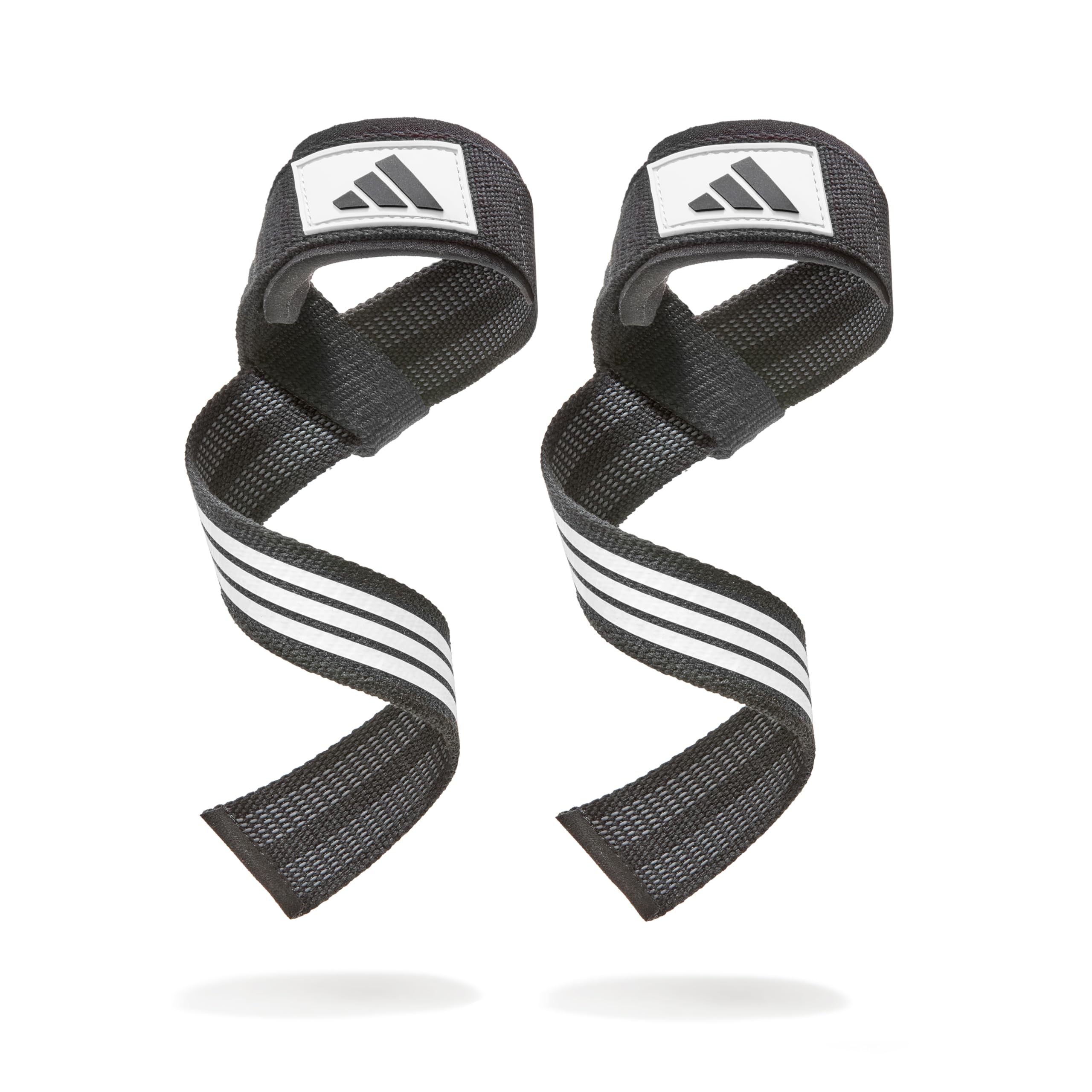 

adidas Lifting Straps with Padded Grip Support Strap 56cm x (Pair) (Each 3.8cm) Black/White (ADST-13000BK)