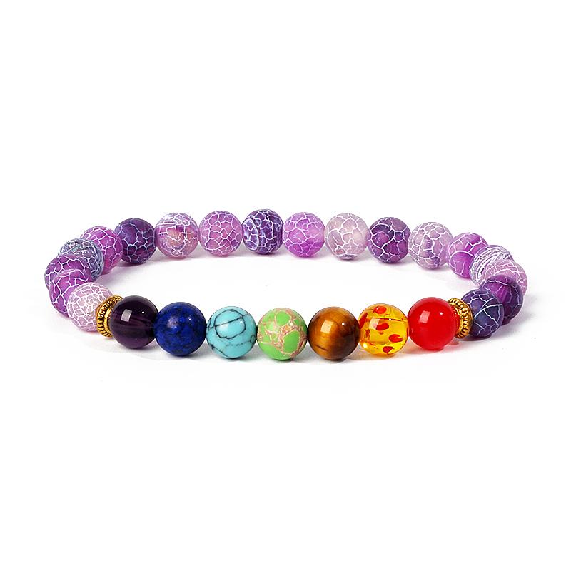 7 Chakra Diffuser Bracelets Men Women Natural Lava Stone Crystal Healing Anxiety Jewelry Mandala Yoga Meditation Bracelet Gift