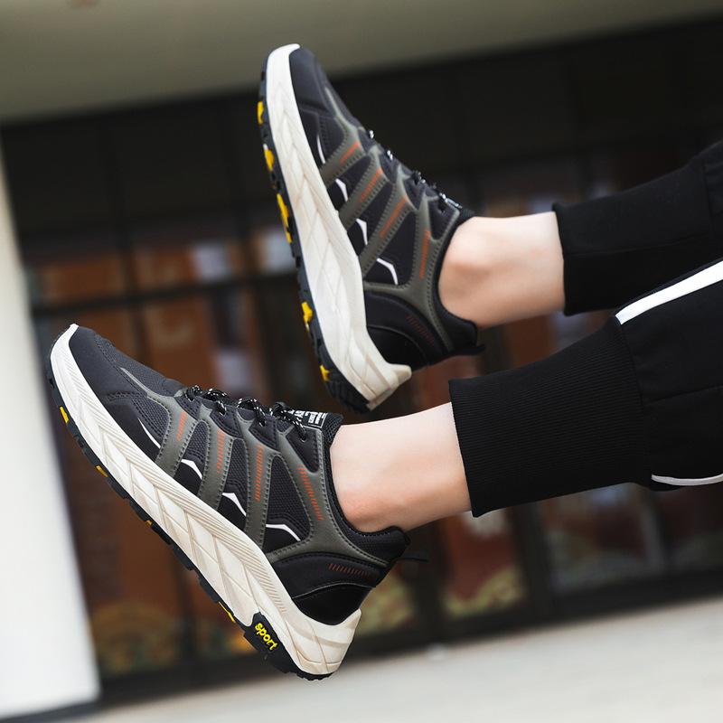 Men's shoes summer sports breathable fly-woven trendy shoes men's Korean version comfortable running shoes men's men's sports shoes