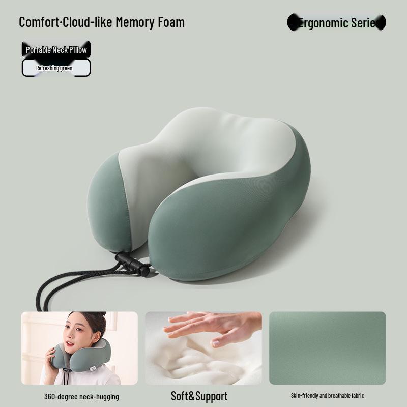 

Крутой набор подушек для шеи из пены с эффектом памяти: Моющийся, Портативный, U-образный Поддержка для Авиаперелетов Single Pillow