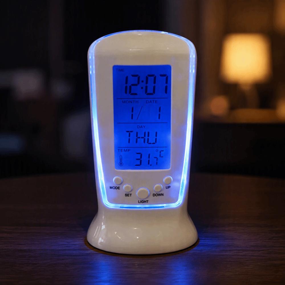 ABS Shell Luminous Alarm Clock Temperature Display LED Alarm Clock Mini Alarm Clock Nightstand Use