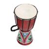 Djembe Drum 4 Inch Red Color Hand Painted Pattern Classical African Djembe for Beginner
