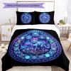 Glass Cat Fantasy Pattern Bedding,Quilt Set Quilt Cover Pillowcase Home Birthday Gift (1 * Duvet Cover + 2 * Pillowcase, Without Core)
