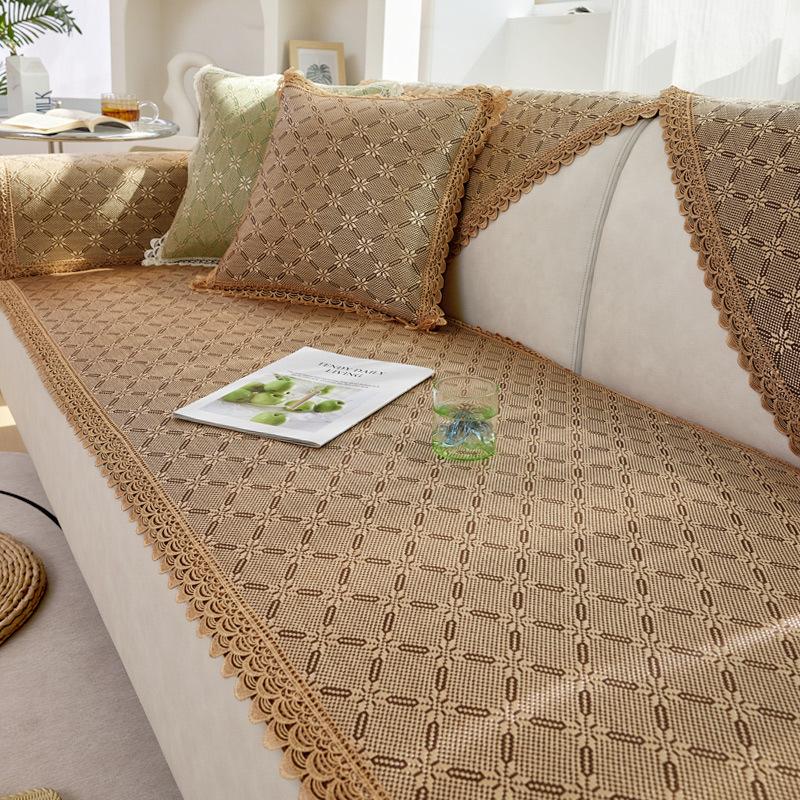 New Summer Sofa Cushion Living Room Sofa Cushion Seat Cushion Non-Slip Ice Silk Rattan Mat Cool Mat
