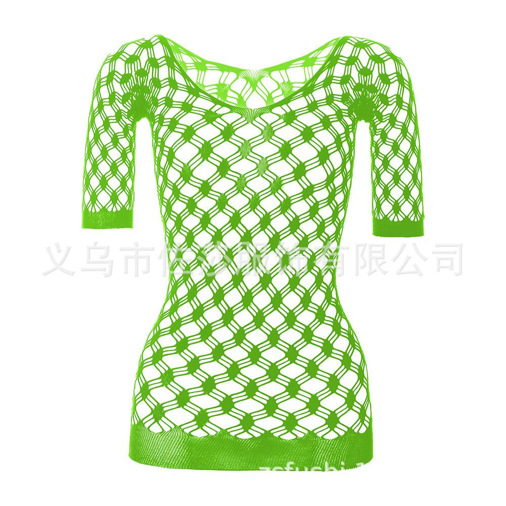 Sexy Lingerie Women's Transparent Hollow Stockings Tights Mesh Clothes One-piece Suspenders Uniform