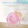 Table Fan 3 Portable Solid Color Speeds Rechargeable Quiet USB Mini Fan