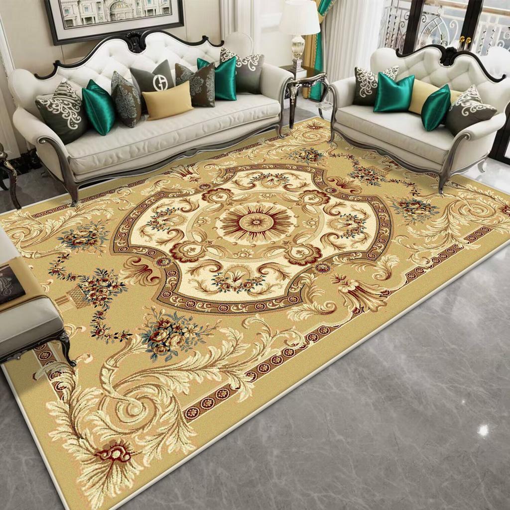Luxury Decorative Rug for Living Room Flower Design Non-slip Room Decoration Home Mats Big Size Bedroom Carpet Machine Washable