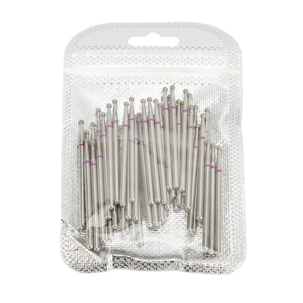 50pcs Nail Drill Bits Rotatable High Strength Emery Gel Nail Polishing Heads for Manicure Pedicure