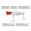4PCS Large Size Top Water Popper Lure 12cm 43g Large Popper Seal Lure  Freshwater Fishing
