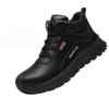 Fashion Rotating Button Indestructible Shoes Safety Boots Men Steel Toe Work Boots Waterproof Non-slip Puncture-Proof Protective Shoes