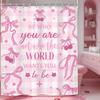 Hot Pink Leopard Print Shower Curtain Cute Cheetah Girl Abstract Modern Vintage Women Simple Minimalist Contemporary Fabric