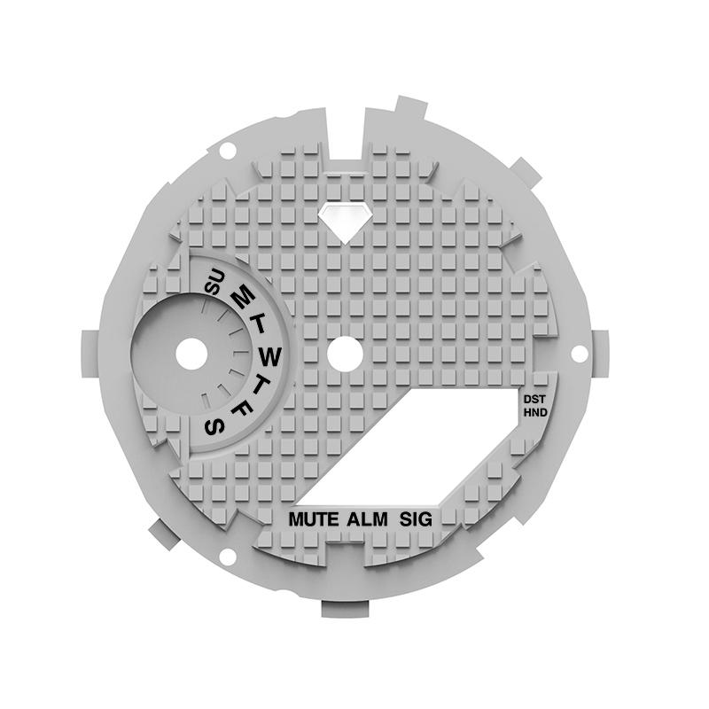 

Modified Watch Case Parts Waffle Dial for GA-2100 GA-2110 3rd 4th Generation GA2100 GA2110 Inner Shadow Circle Bezel Accessories GA2100 or 2110 сірий колір